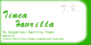timea havrilla business card